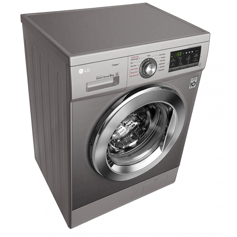 Machine à laver à Vapeur LG 8 Kg / Silver