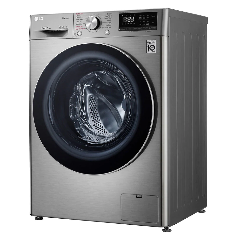 Machine à laver à Vapeur LG 9 Kg / Smart DD 6M / Silver
