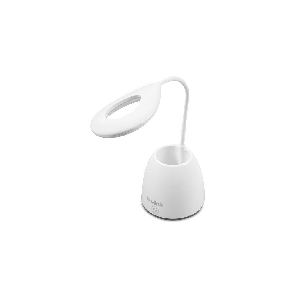 Lampe de bureau rechargeable 19LED Blanc - S-link SL-8715