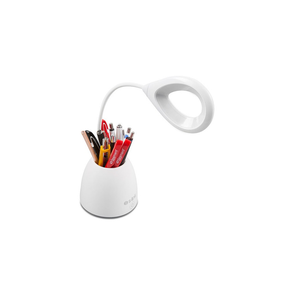 Lampe de bureau rechargeable 19LED Blanc - S-link SL-8715