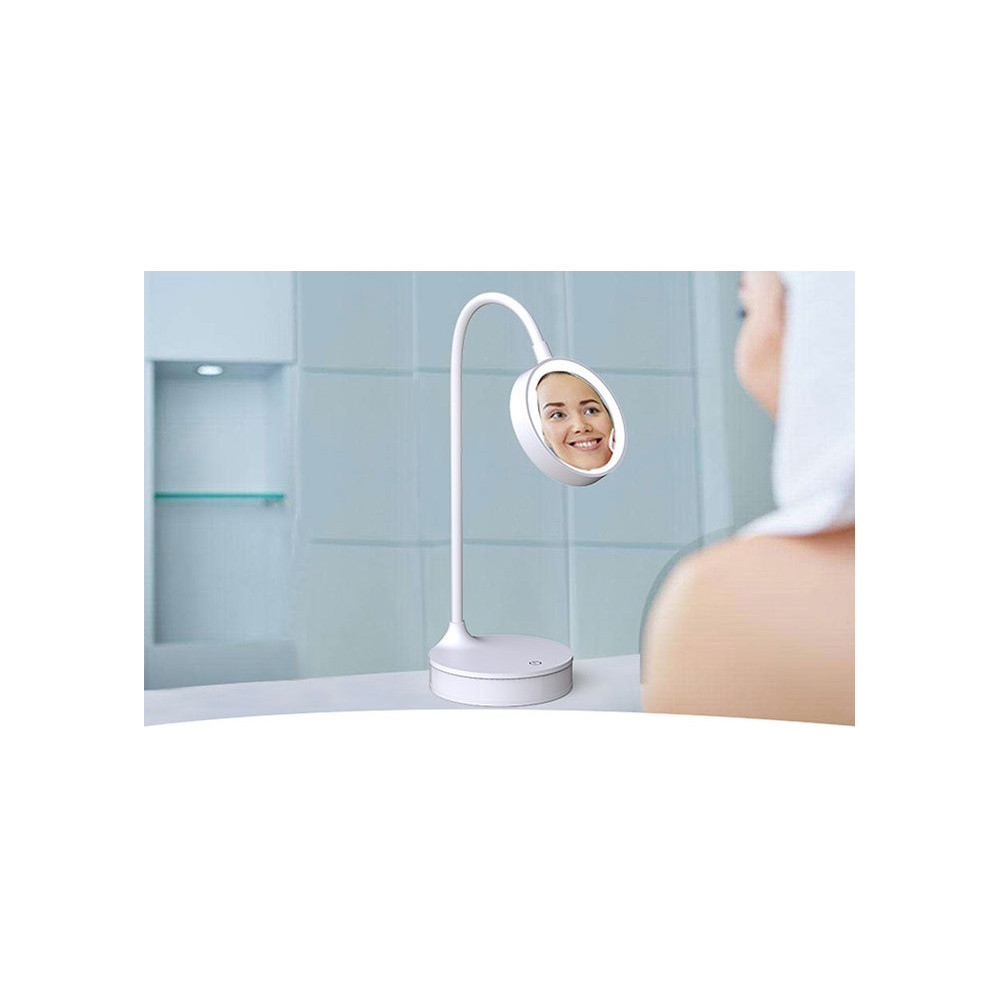 Lampe LED avec Mirroir et Ventilateur Rechargeable Flexible S-link SL-8740