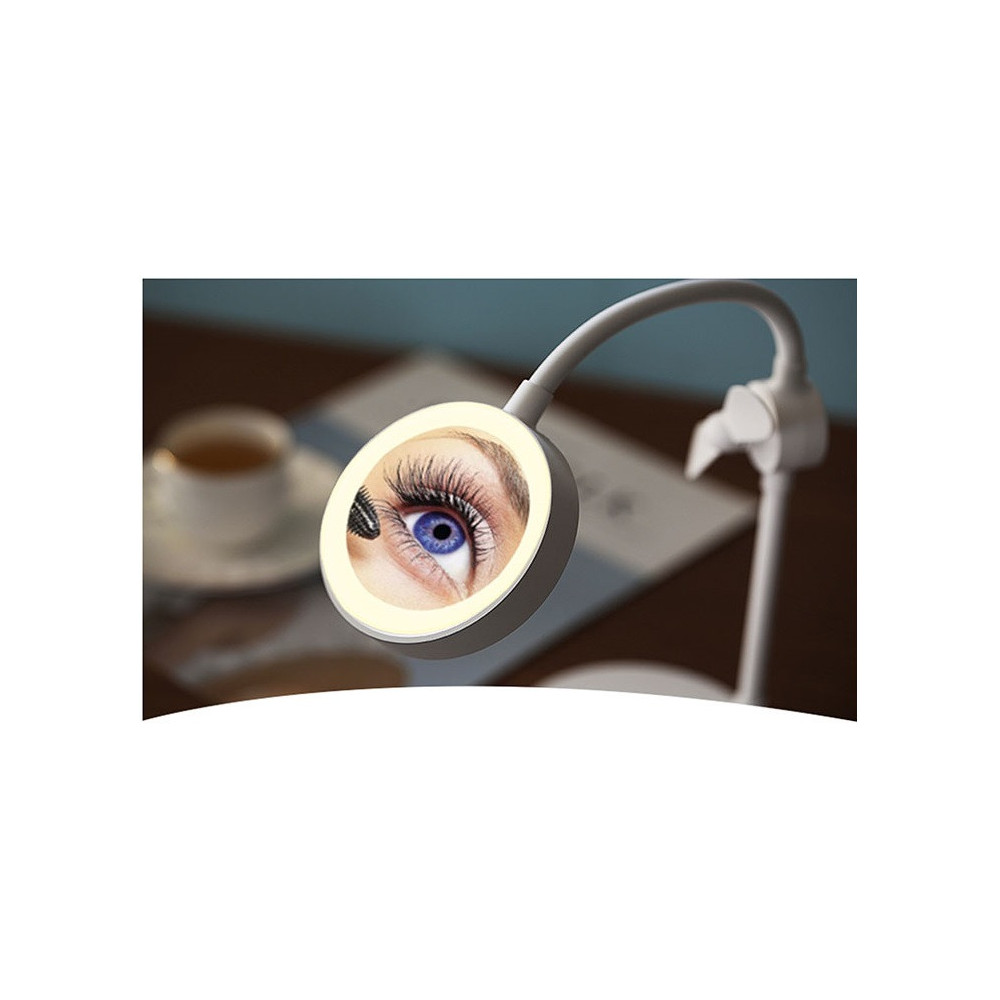 Lampe LED avec Mirroir et Ventilateur Rechargeable Flexible S-link SL-8740