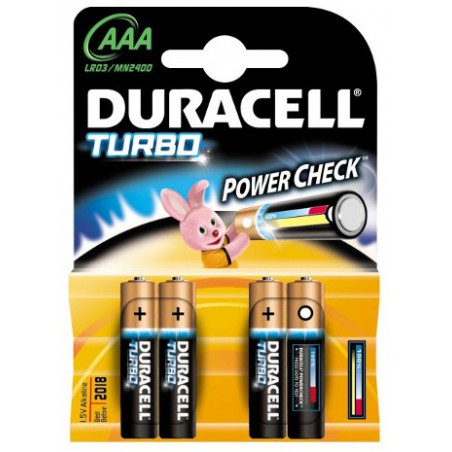 4xPiles Duracell LR03 AAA Alkaline 1.5V TURBO
