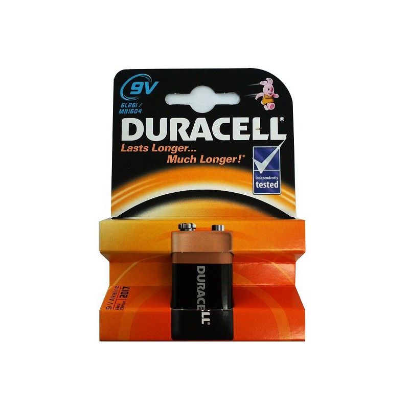 Pile Duracell Alkaline 9V / 6LR61
