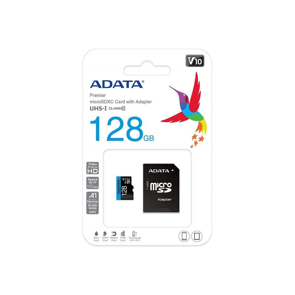 Carte Mémoire ADATA MicroSDXC 128 Go / Classe 10 UHS-I
