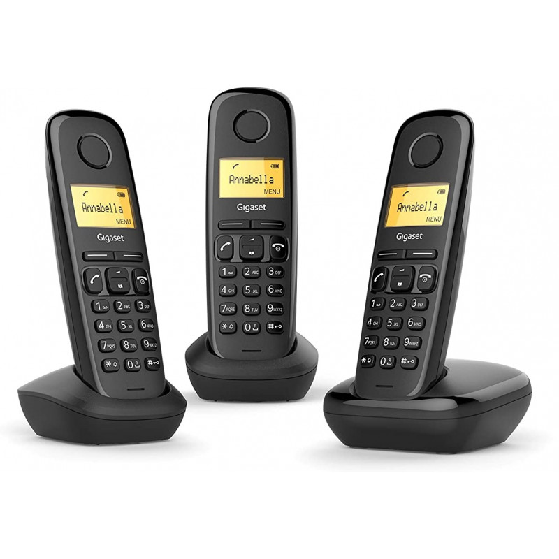 Trio de Téléphones DECT Sans Fil Gigaset A170 / Noir