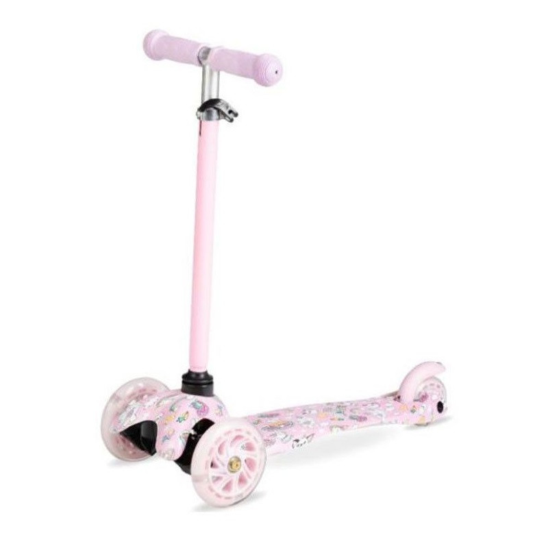 Trottinette Qkids Pour Enfant / Rose / LED