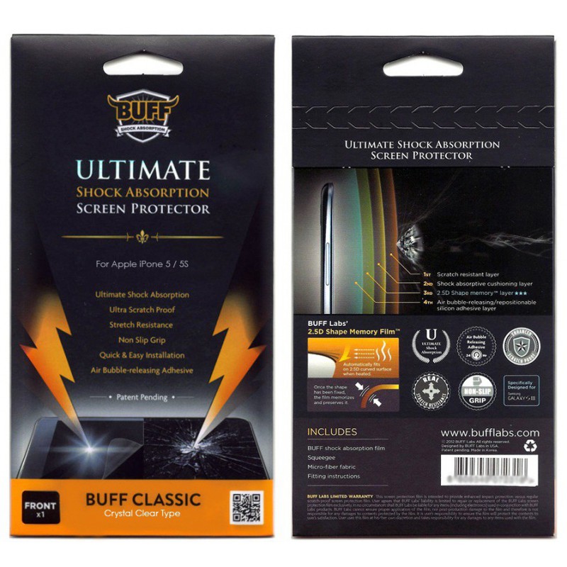 Buff ultimate armor film de protection anti choc avant-arrière