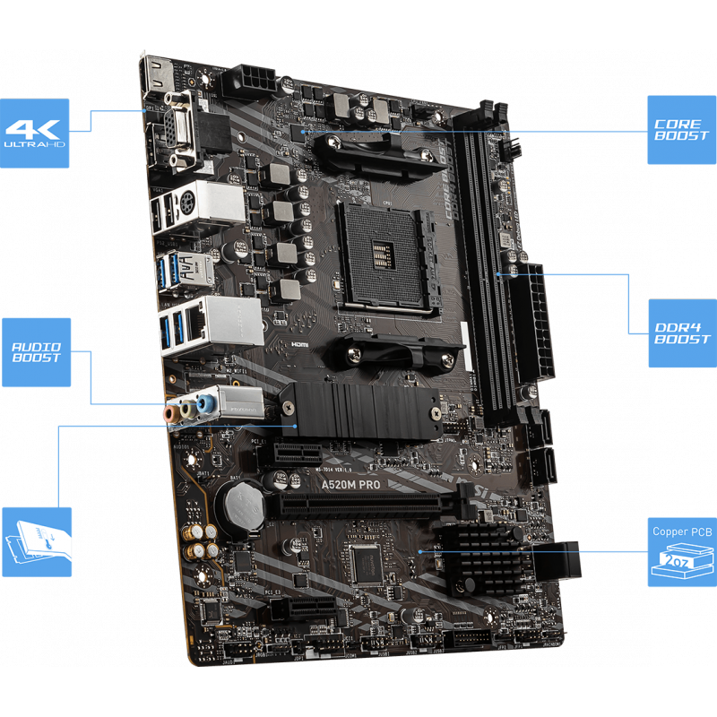 Carte mère MSI A520M Pro