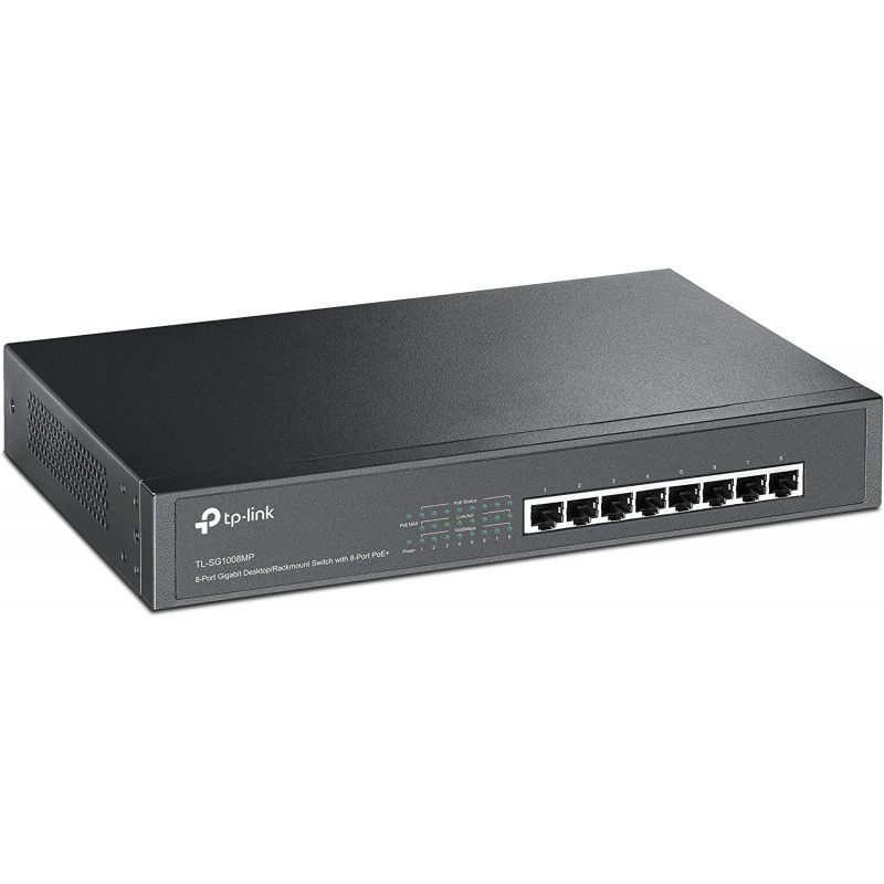 Switch de bureau rackable 8 ports Gigabit PoE +