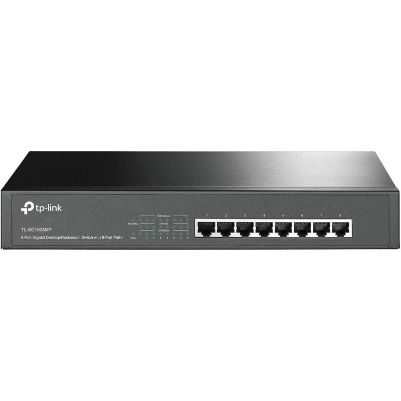 Switch de bureau rackable 8 ports Gigabit PoE +