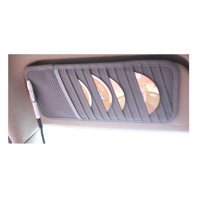 Acheter 10 poches 2 couleurs CD DVD voiture pare-soleil tissu Non tissé PU  CD panneau de rangement CD DVD pochette de rangement sac