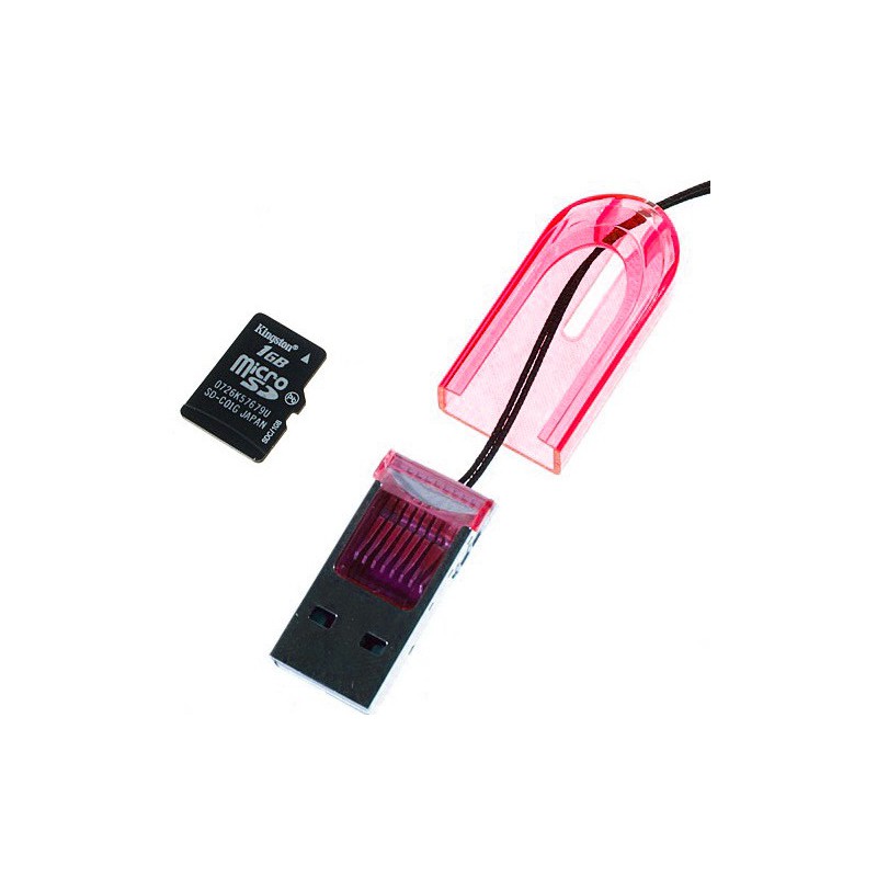 Mini Lecteur de cartes mémoire Micro SD avec Sangle