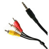 Câble  3Rca Mâle Vers Jack Male Audio / Vidéo