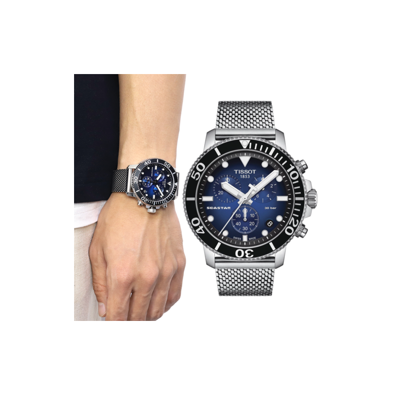 Montre Pour Homme Tissot SEASTAR 1000 CHRONOGRAPH T1204171104102