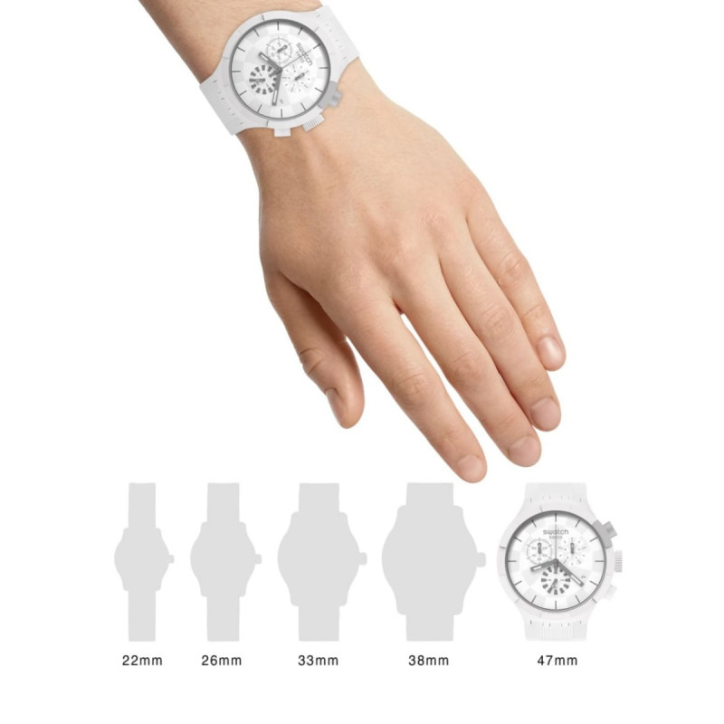 Montre Swatch Big Bold Chrono SB02B404 - CHEQUERED SILVER à Paris