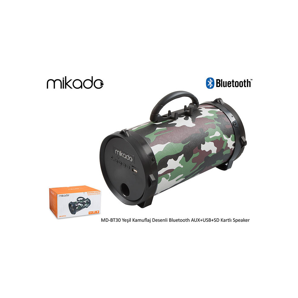 Haut-Parleur Bluetooth Mikado MD-BT30 Camouflage Vert