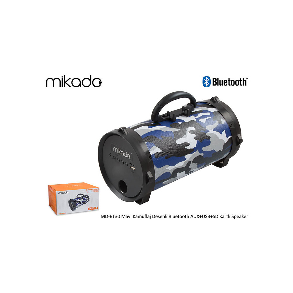 Haut-Parleur Bluetooth Mikado MD-BT30 Camouflage Bleu