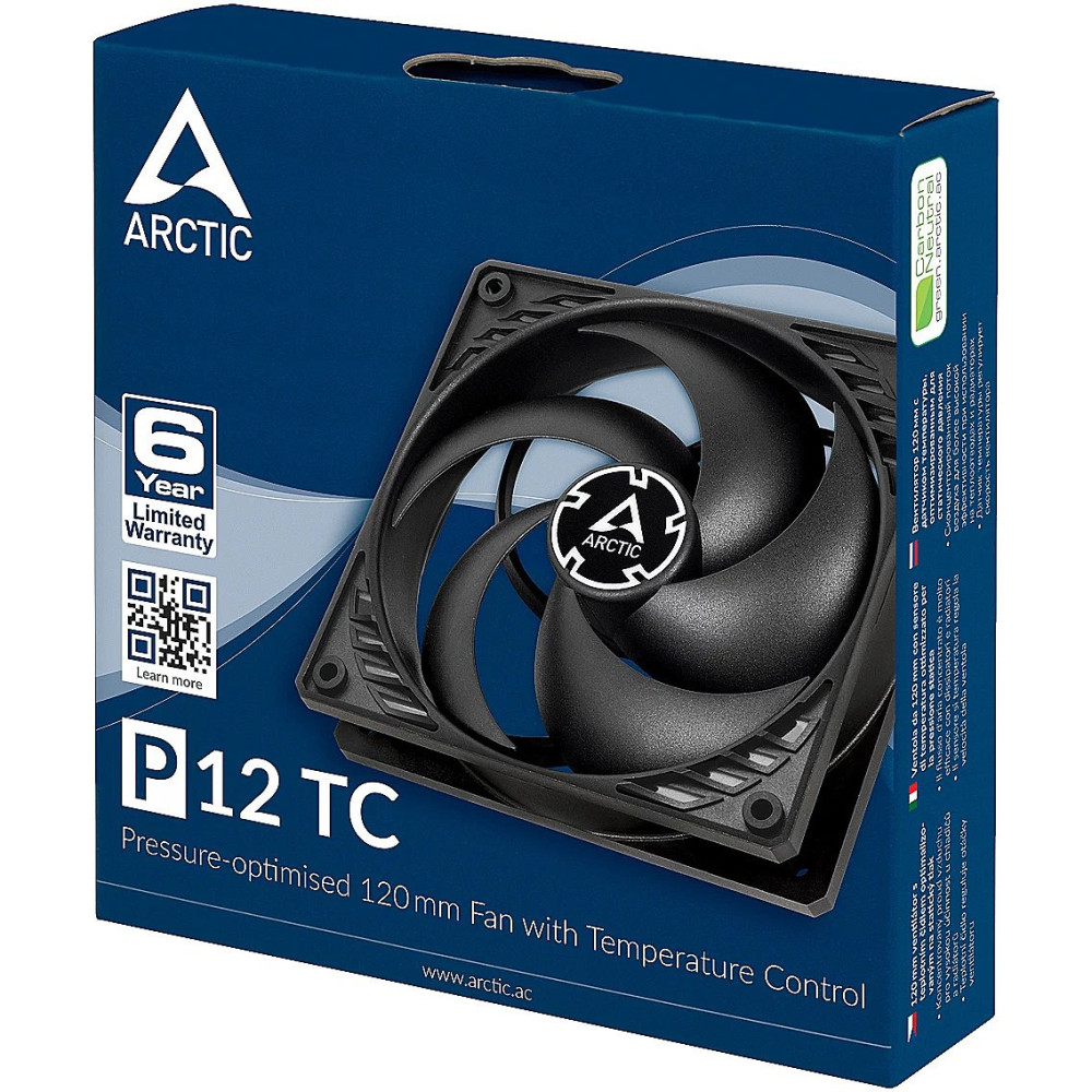 Ventilateur de boîtier Arctic F12 TC / 120 mm / Noir