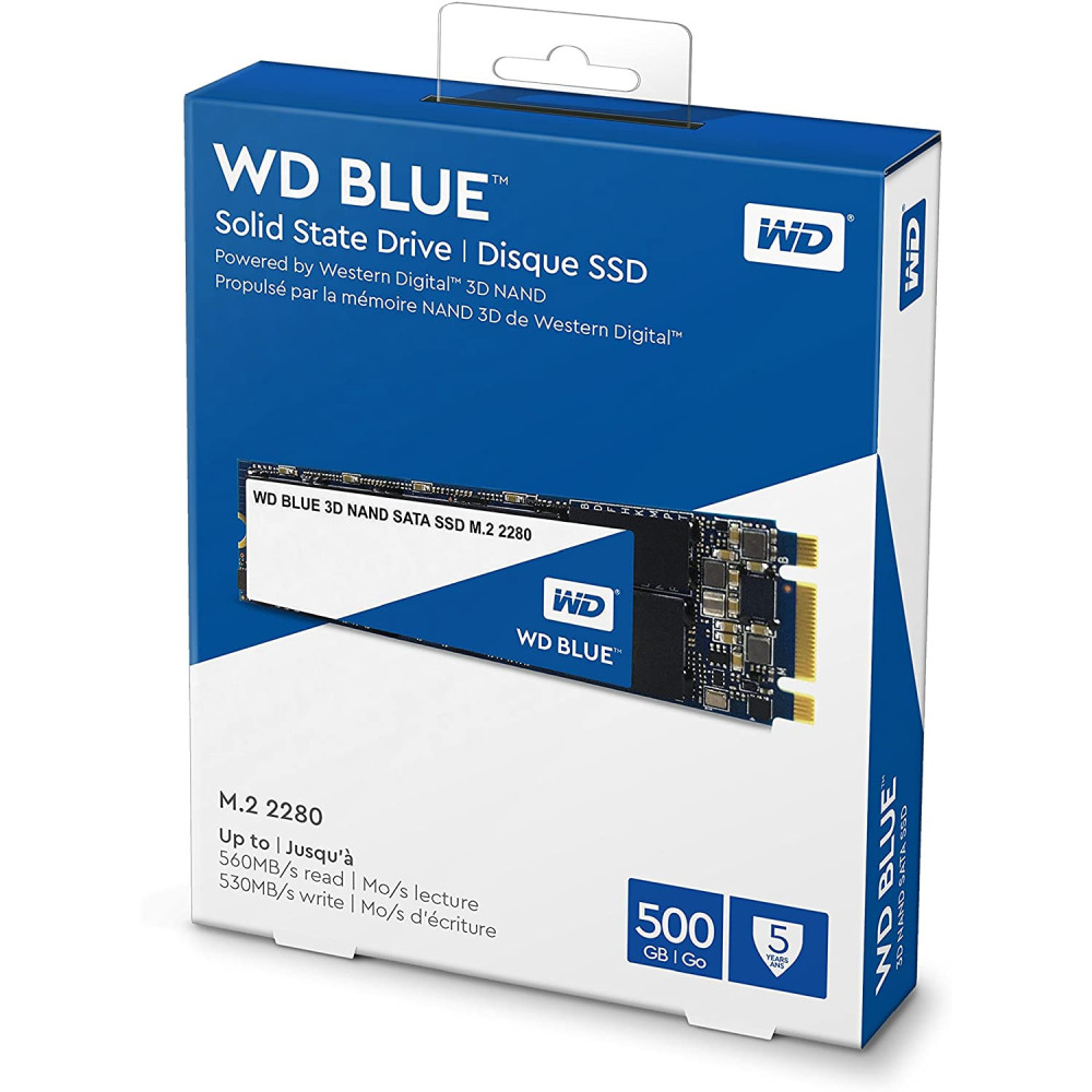 Disque Dur Interne SSD Western Digital Bleu / 500 Go
