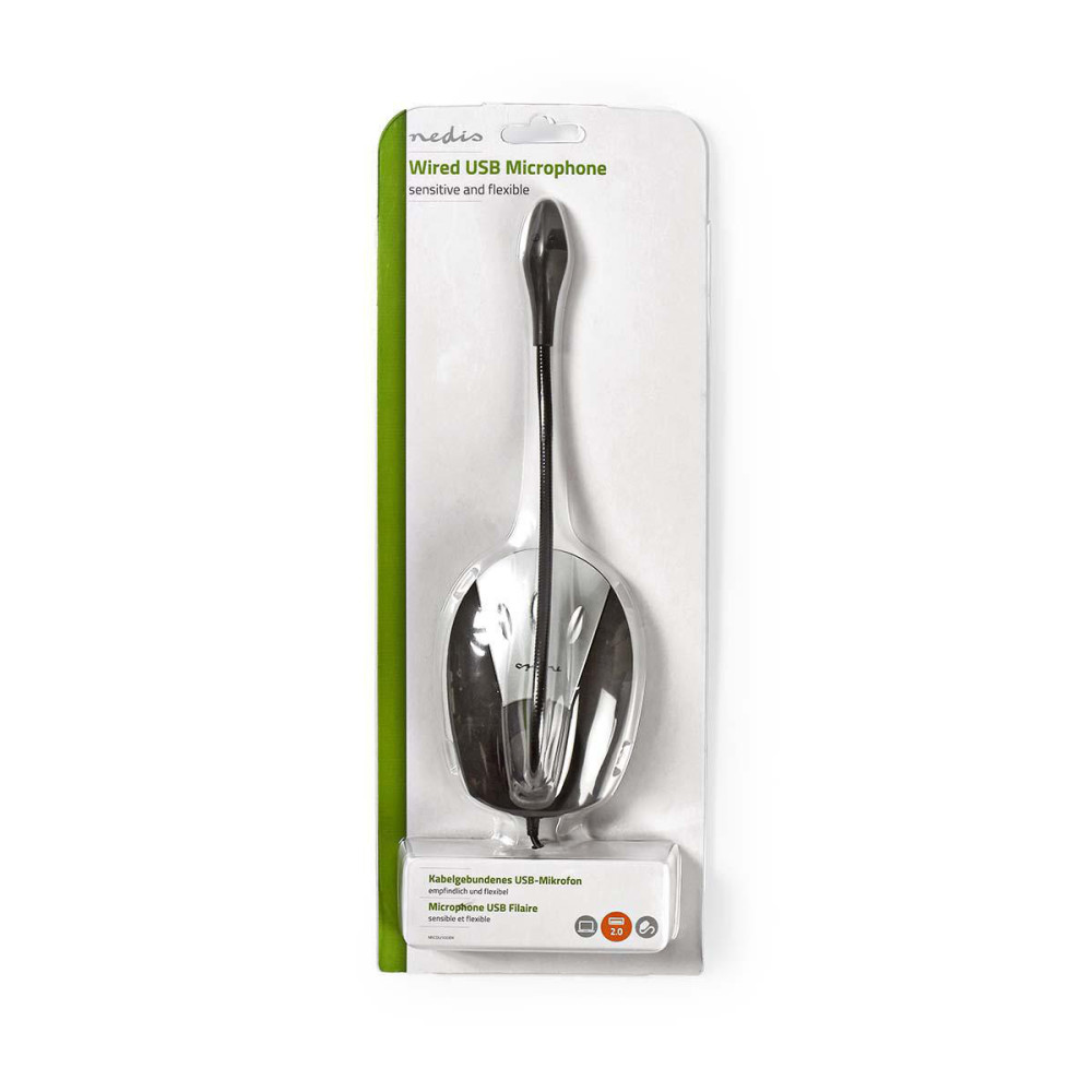 Microphone USB de Bureau Nedis MICDU100BK