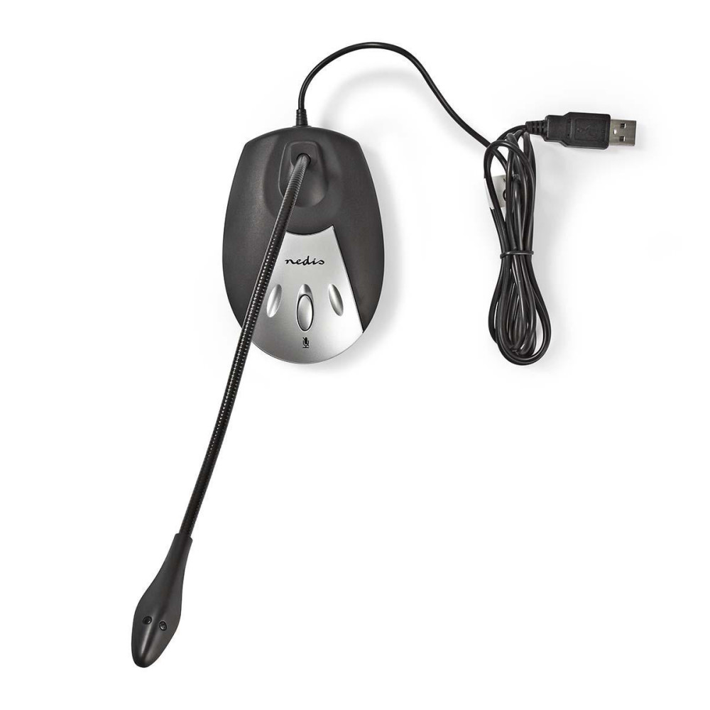 Microphone USB de Bureau Nedis MICDU100BK