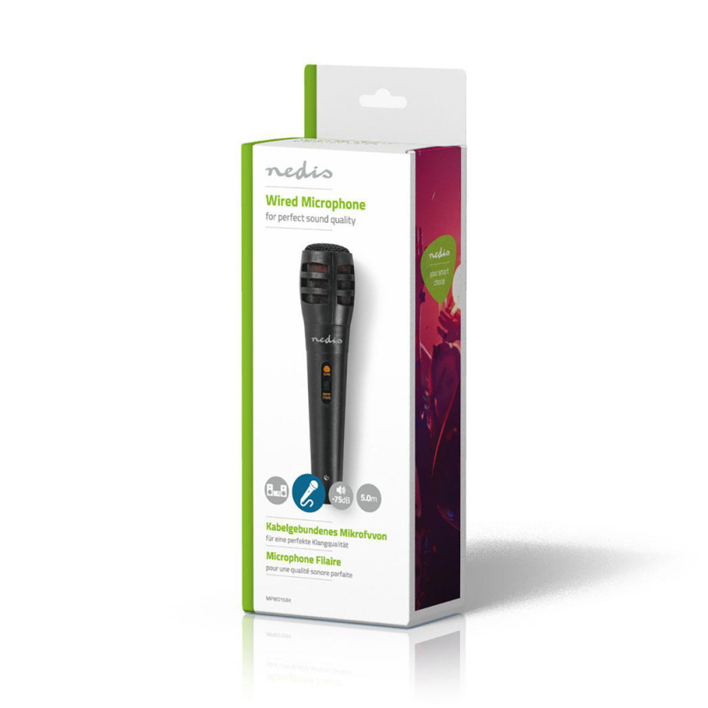 Microphone filaire Cardioïde Nedis MPWD15BK