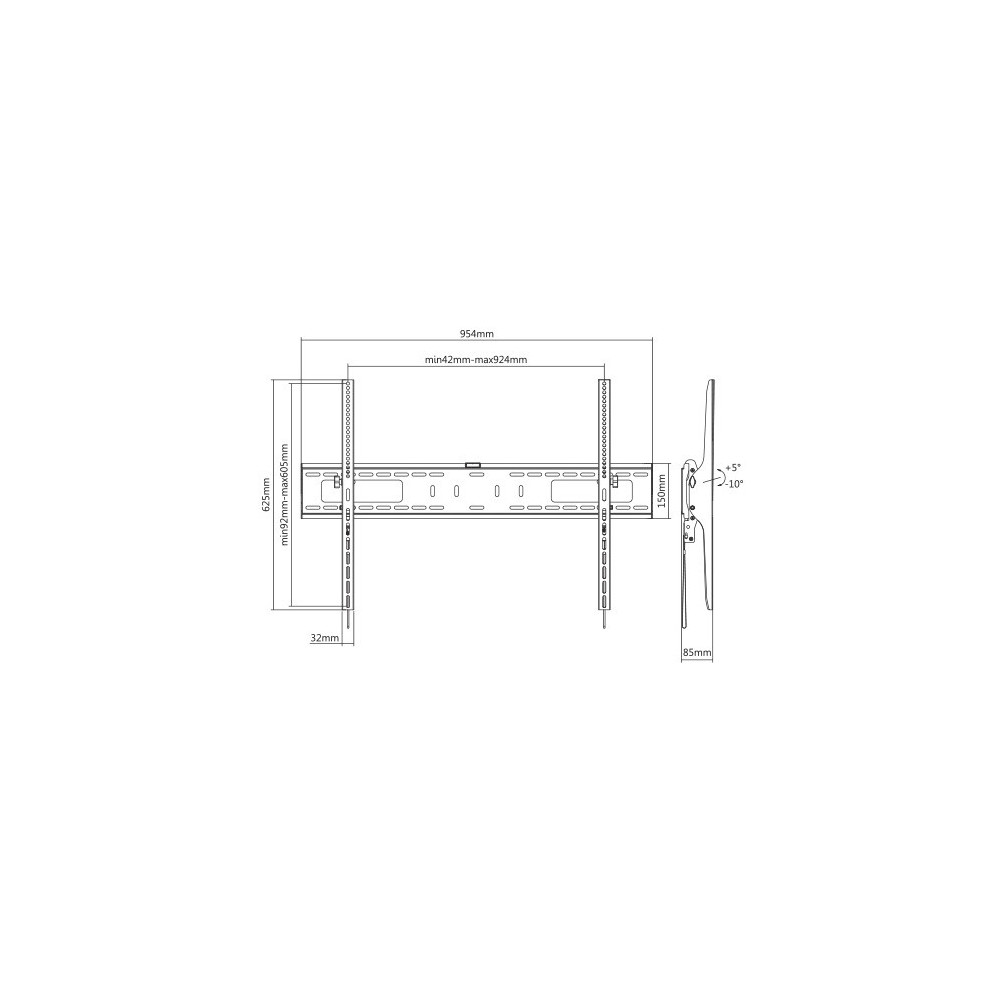 Support pour Téléviseurs Sbox PLB-4269T / 60"-100"