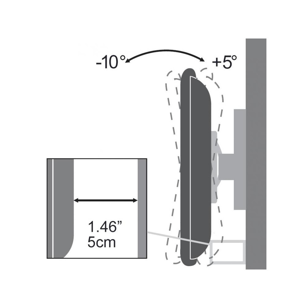 Support Mural SBOX PLB-2546T / 37"-70"