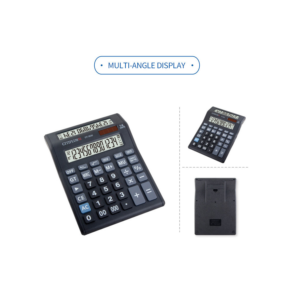 Calculatrice de bureau Osalo 14 Chiffres DT330 2 écrans