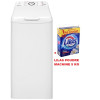 Lave linge TopLoad Brandt Intellect BT6802B / 6KG / Blanc + LILAS POUDRE MACHINE 5 KG