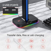 Support pour Casque Havit TH650 RGB / Double Suspension / 2 USB