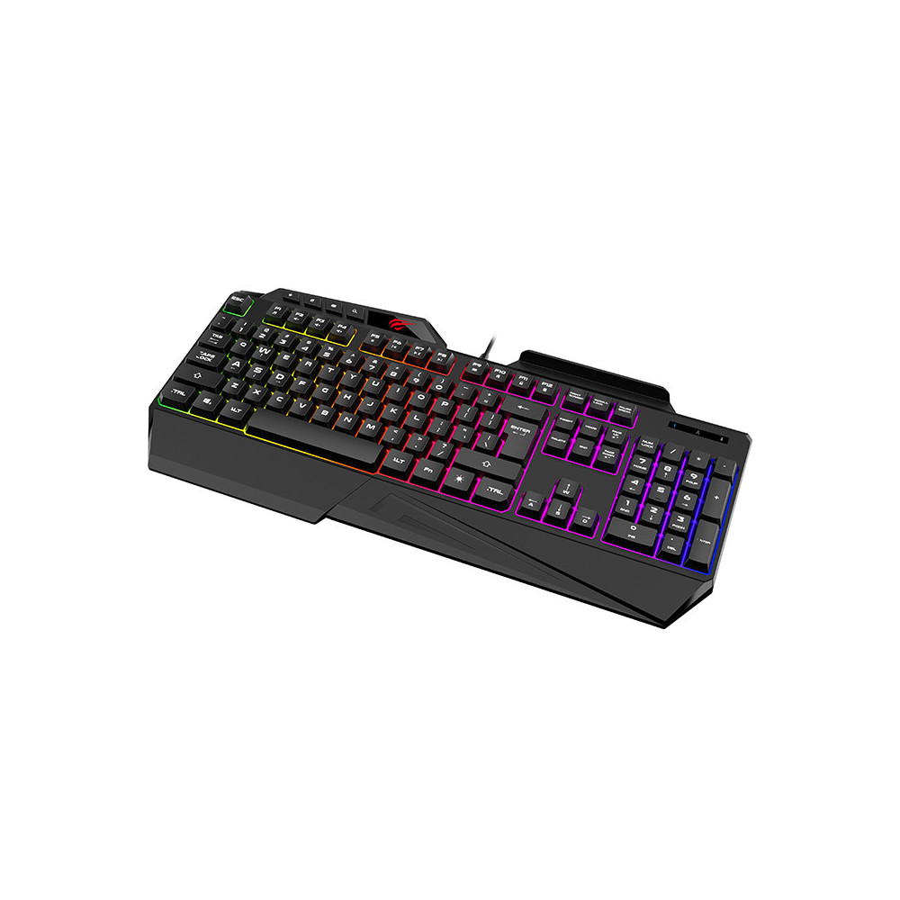 Clavier Gaming Havit KB488L / RGB / Noir