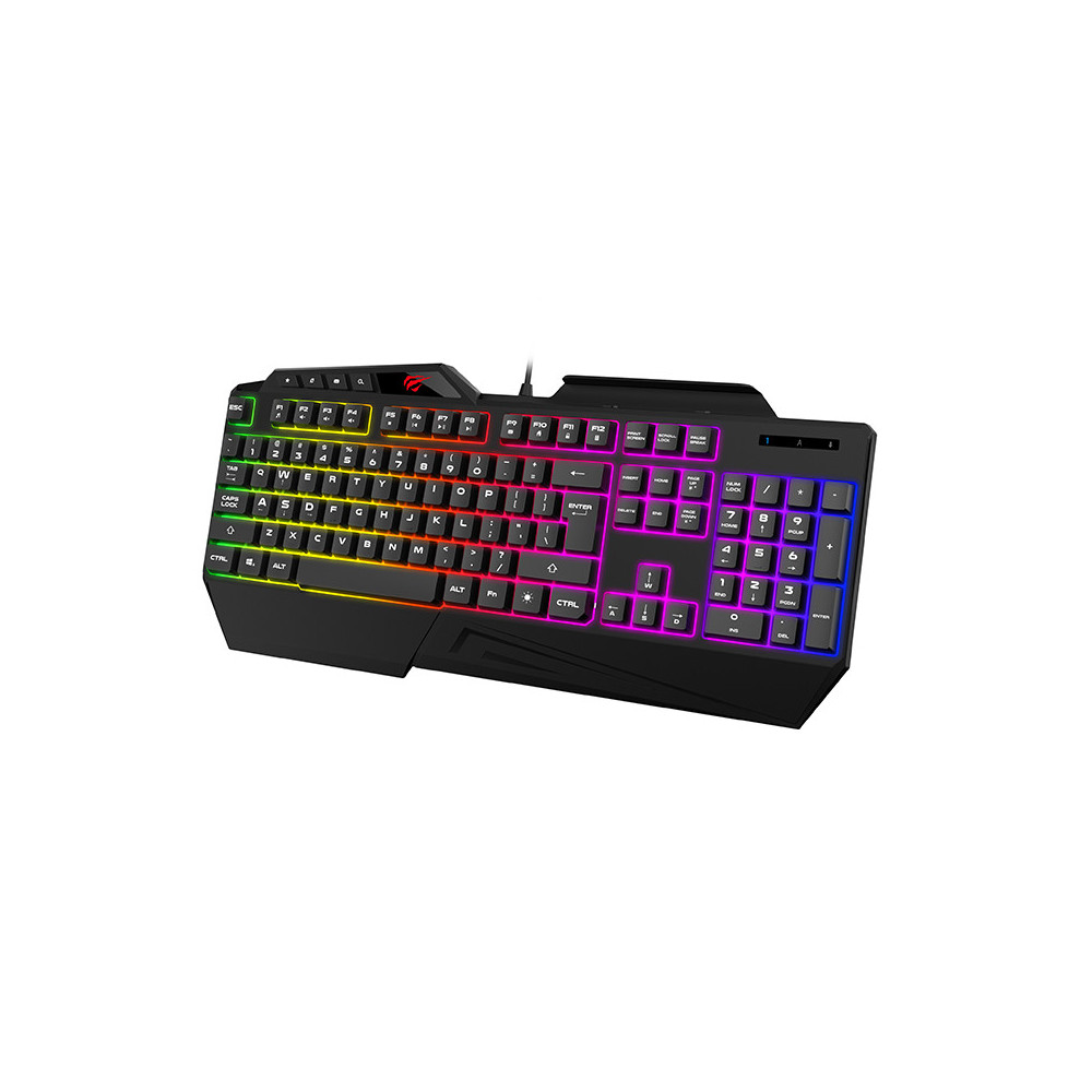 Clavier Gaming Havit KB488L / RGB / Noir