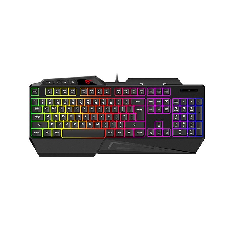 Clavier Gaming Havit KB488L / RGB / Noir