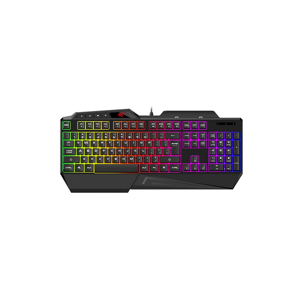 Clavier Gaming Havit KB488L / RGB / Noir