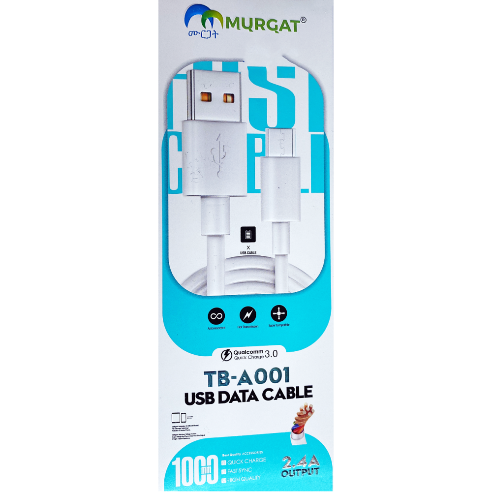 Câble Murgat TBA001 Micro USB / 2.4 A