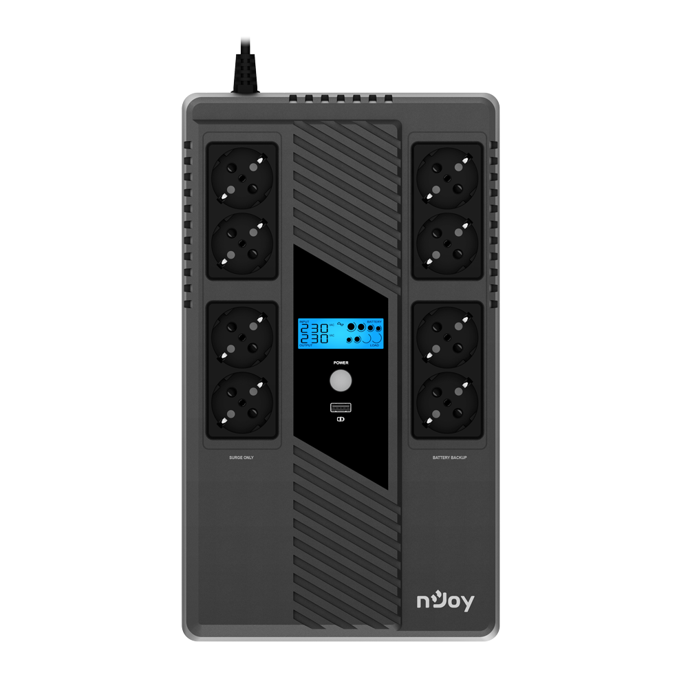 Onduleur Inline NJoy Token 800 / 480 W / 8 Prises