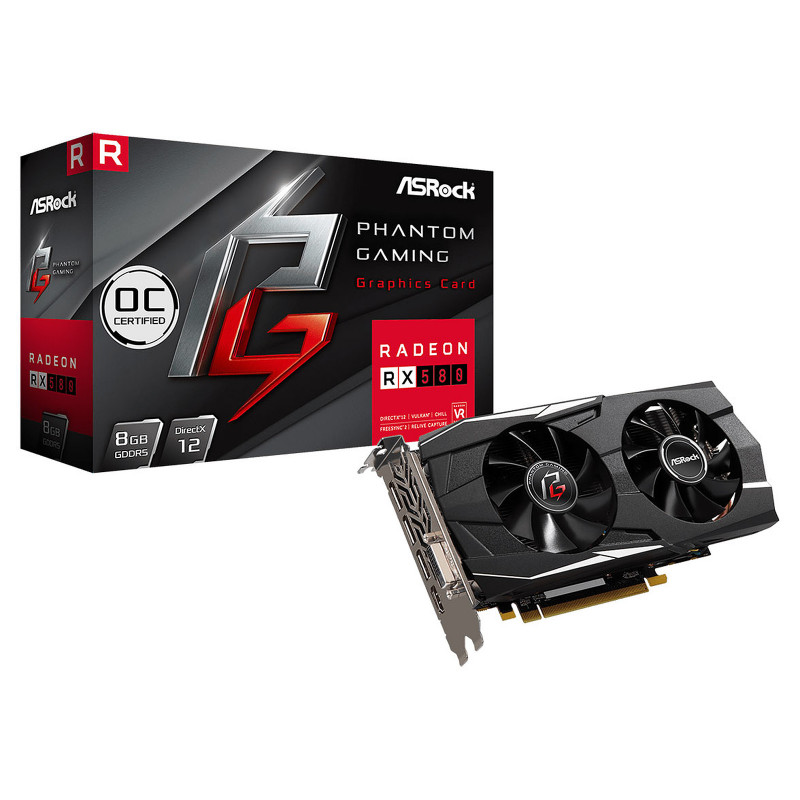 Carte Graphique ASRock Phantom Gaming D Radeon RX580 8G OC