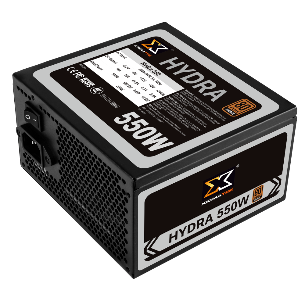 Boite d'alimentation Gamer Xigmatek Hydra 550W / 80PLUS Bronze