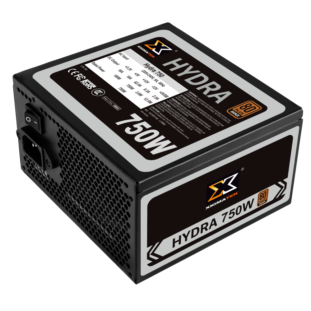 Boite d'alimentation Gamer Xigmatek Hydra 750W / 80PLUS Bronze