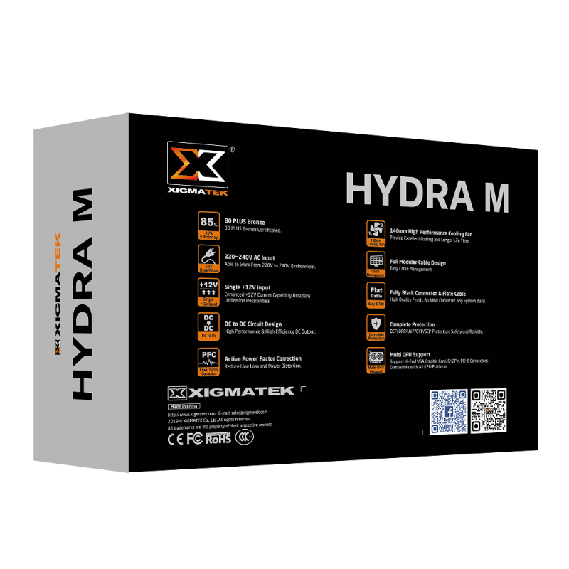 Alimentation ATX Xigmatek Hydra M, 650W Modulaire Bronze (EN44214)