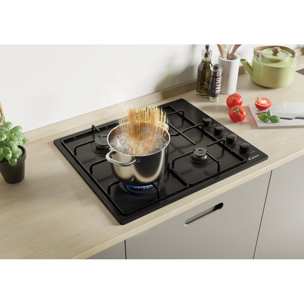 Plaque de cuisson Candy CHW6LBB / 4 Feu / Noir