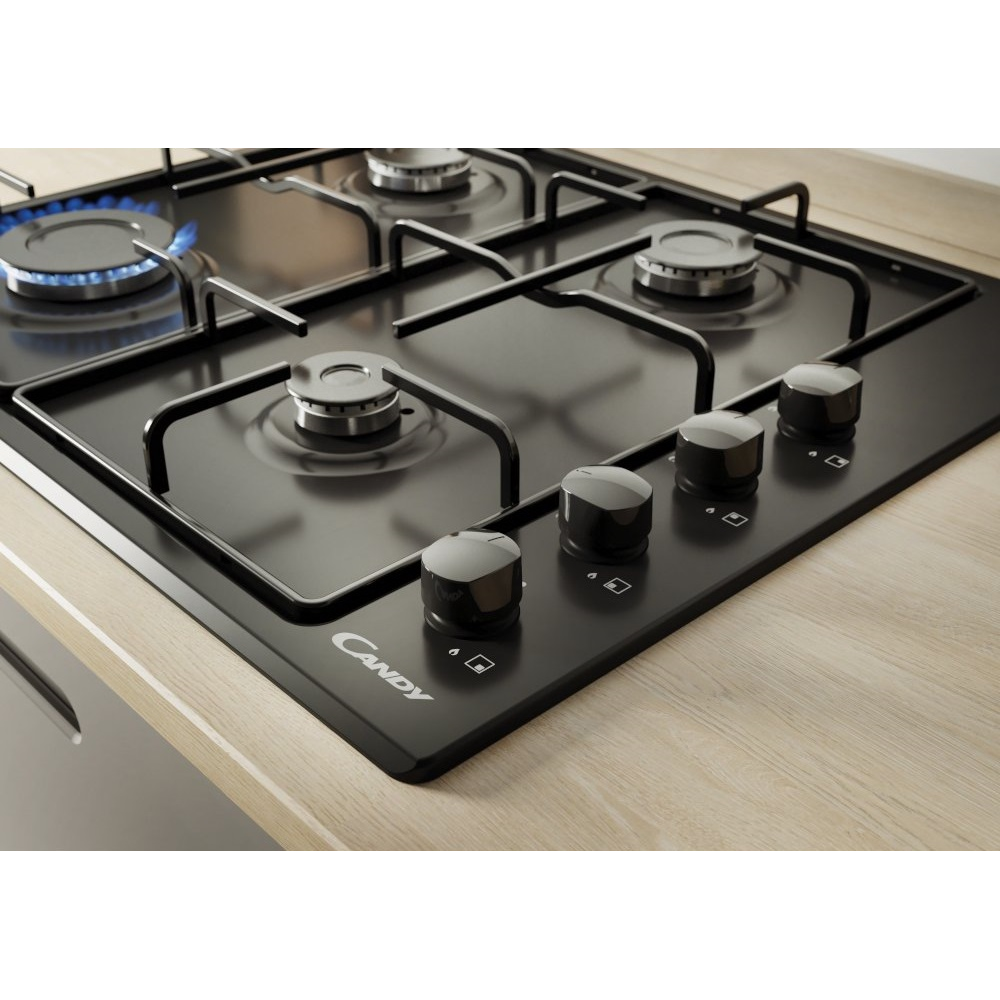 Plaque de cuisson Candy CHW6LBB / 4 Feu / Noir