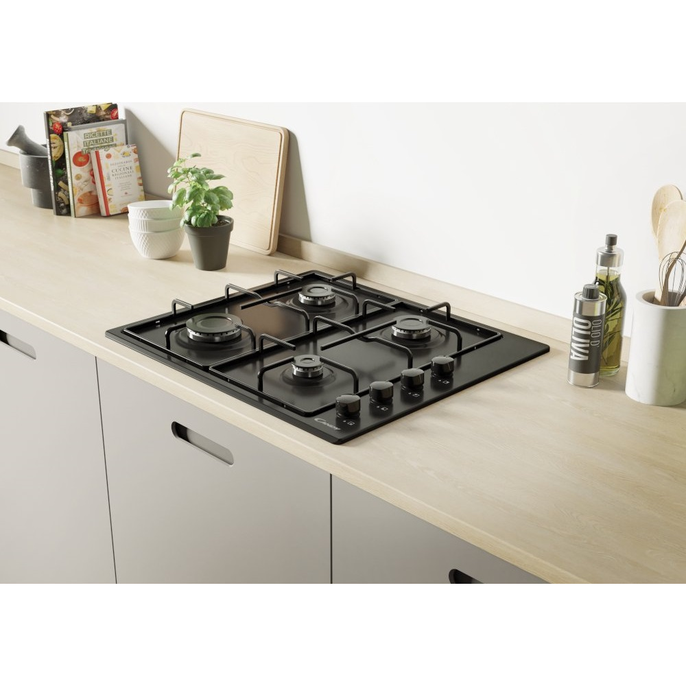 Plaque de cuisson Candy CHW6LBB / 4 Feu / Noir