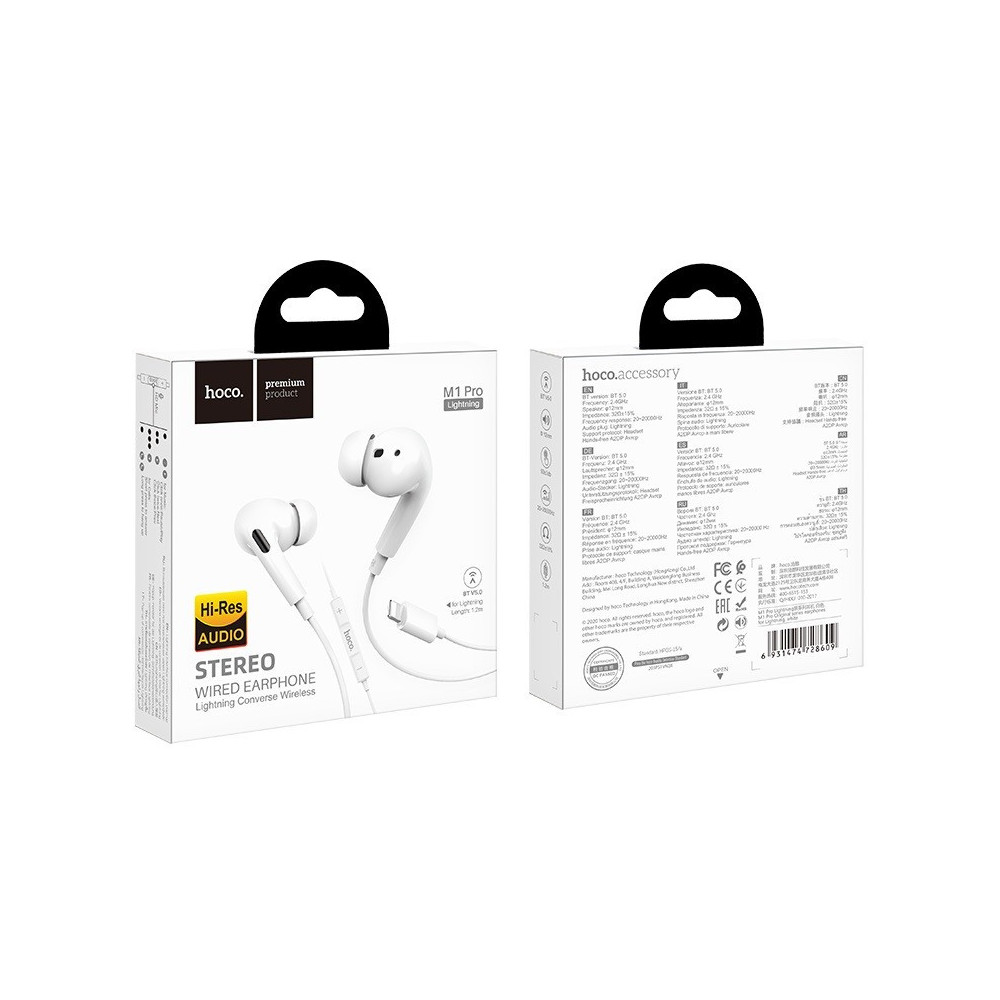 Ecouteur avec Micro Hoco M1 Pro / Lightning