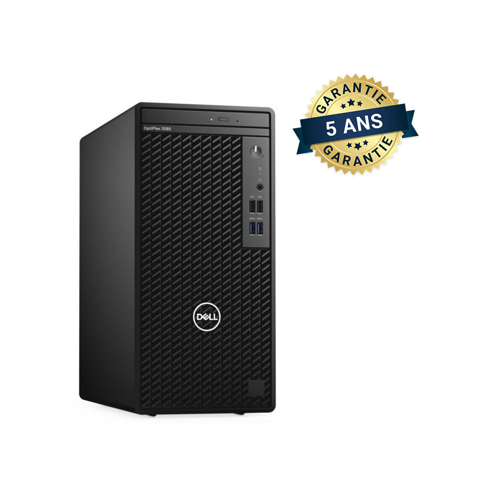 Pc de bureau Dell OptiPlex 3080 / i3 10è Gén / 8 Go / 5 ans Garantie