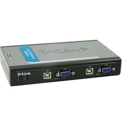 DKVM-4U Switch 4 ports clavier-écran-souris avec câbles intégrés USB