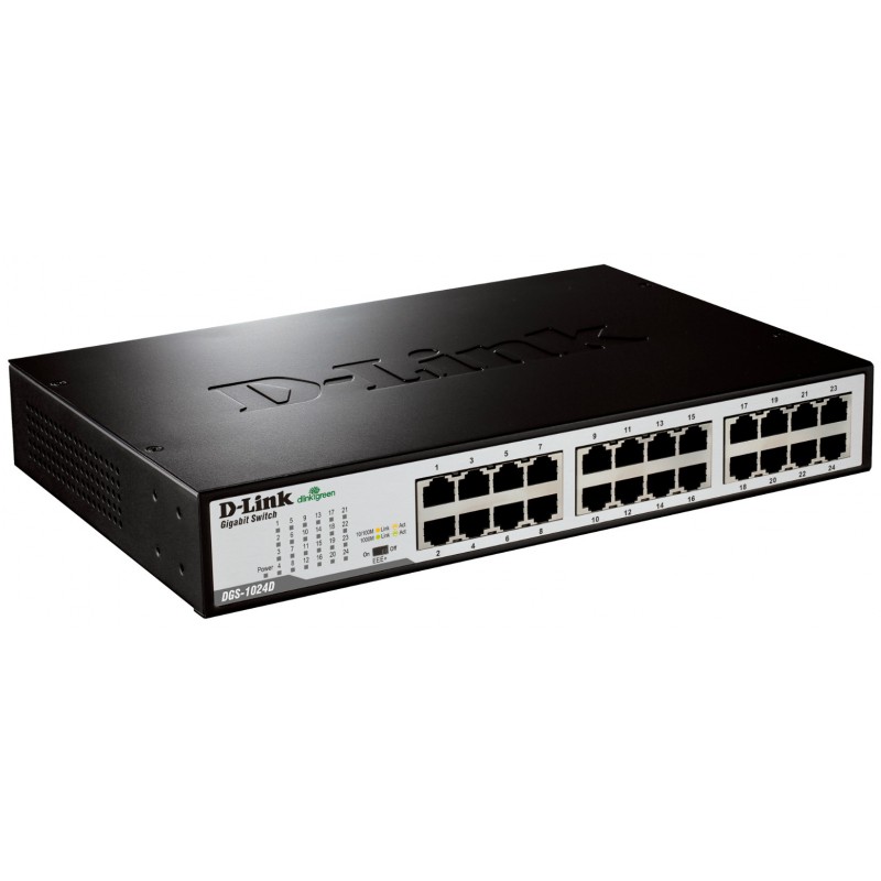 Switch Ethernet Gigabit D-Link 24Ports 