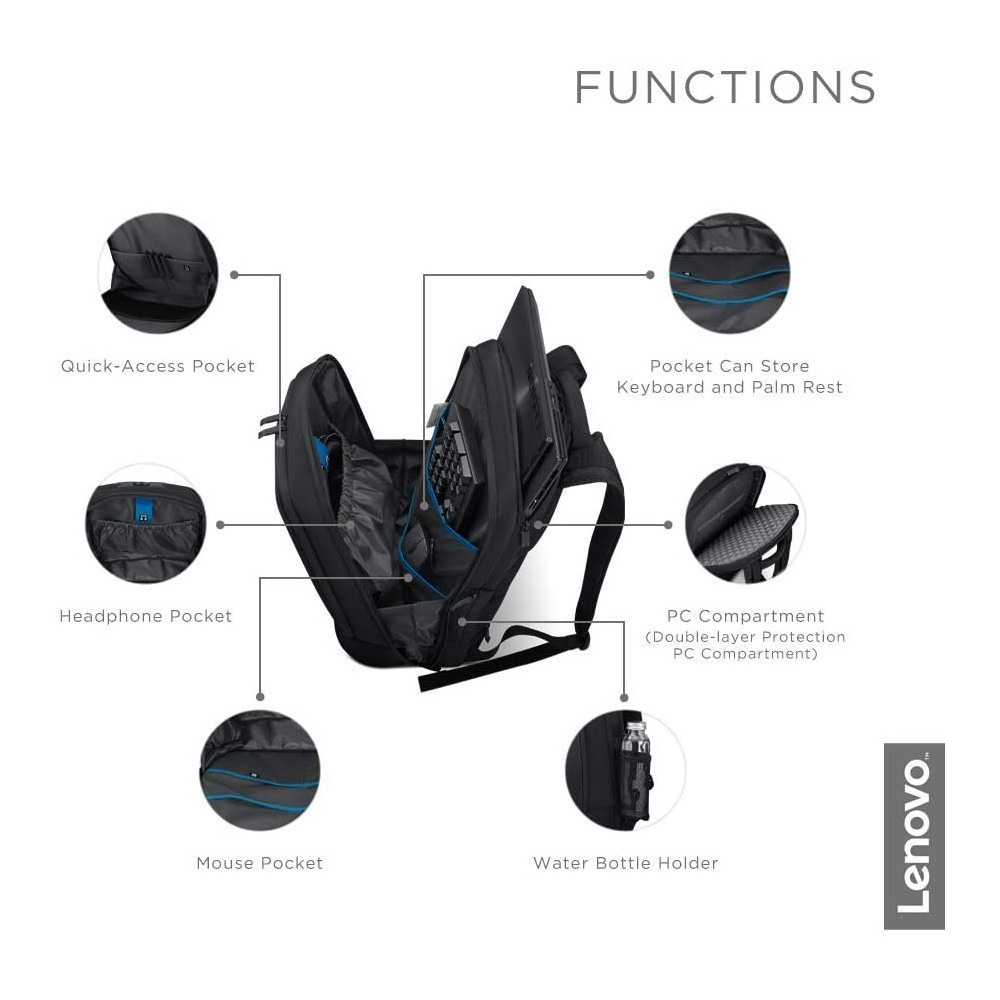 Sac à Dos Gaming Lenovo Legion Armored II / 17"
